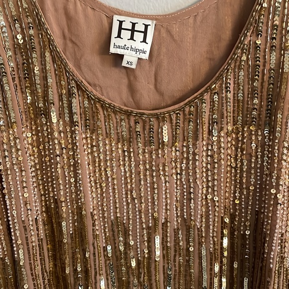 HAUTE HIPPIE sequin dress 100% silk REVOLVE - Picture 4 of 7